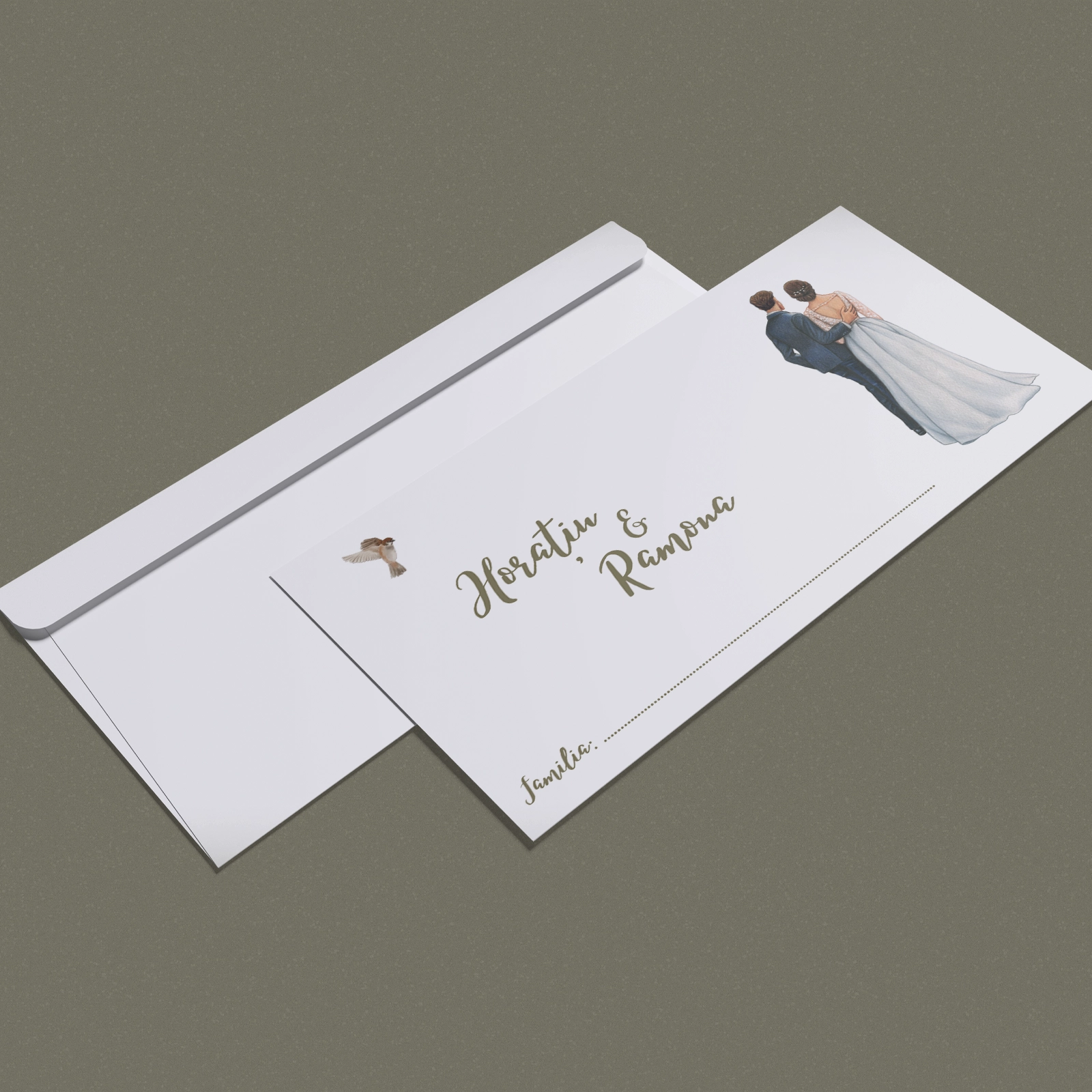 Plic bani nuntă cu miri [2]