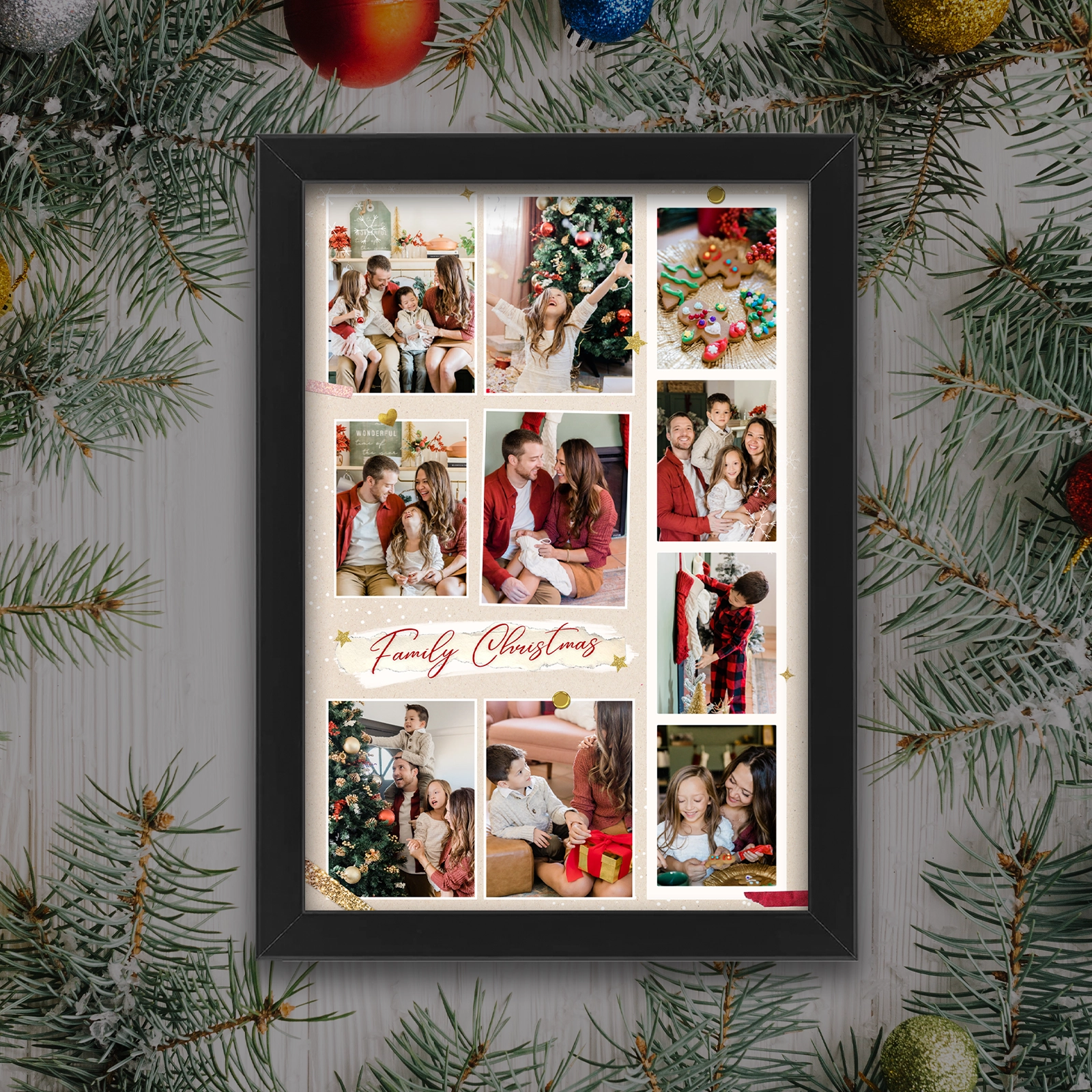 Tablou Crăciun personalizat cu 10 poze și mesaj [1]