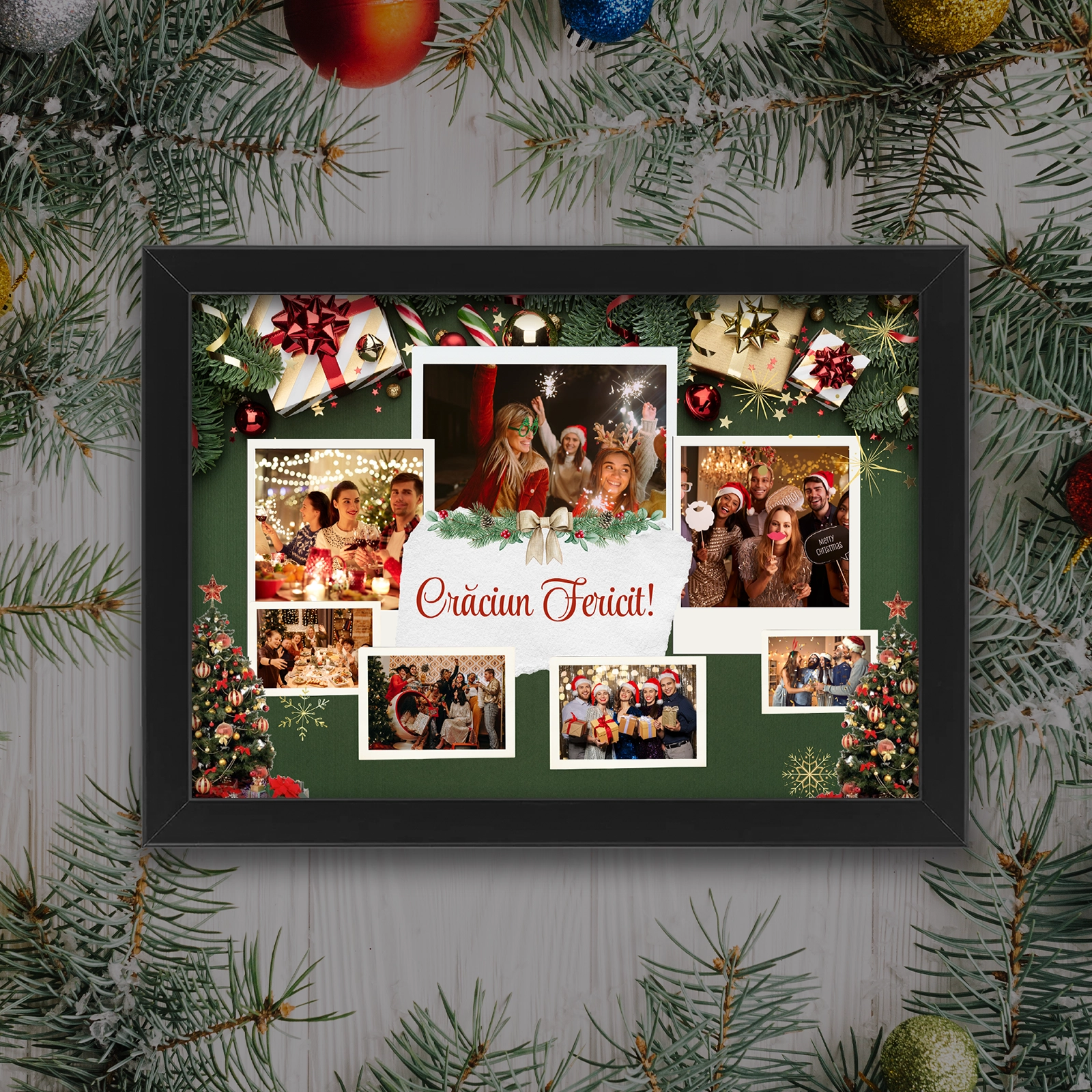 Tablou Crăciun personalizat cu 7 poze și mesaj [1]