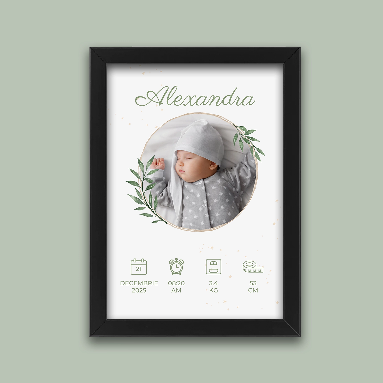 Tablou nou născut, motiv floral [2]