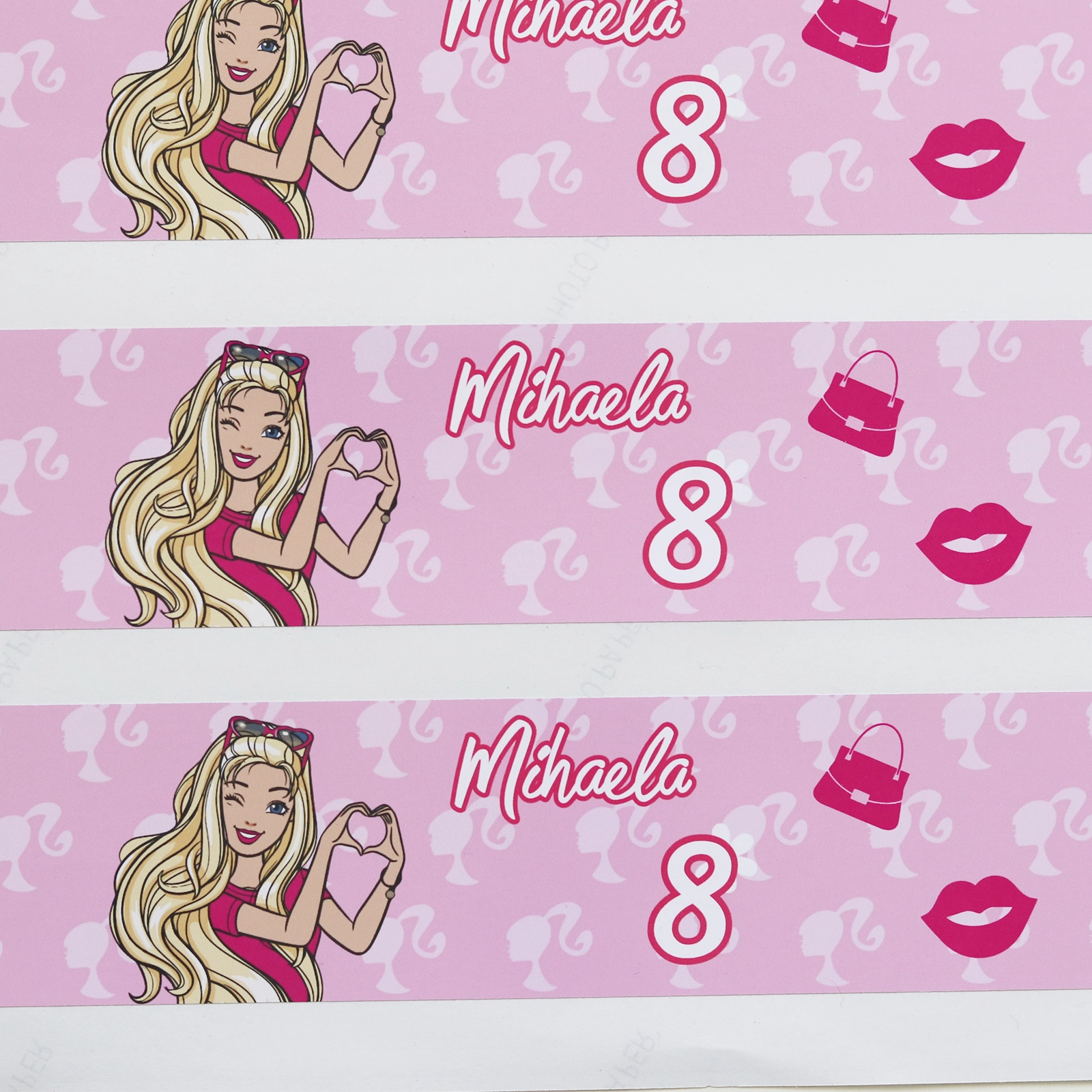 Etichete sticle - Set etichete sticle Barbie personalizate