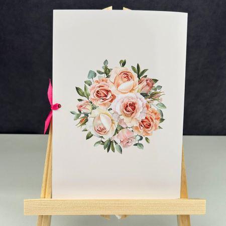 Invitație de nuntă pliabilă cu design floral [1]