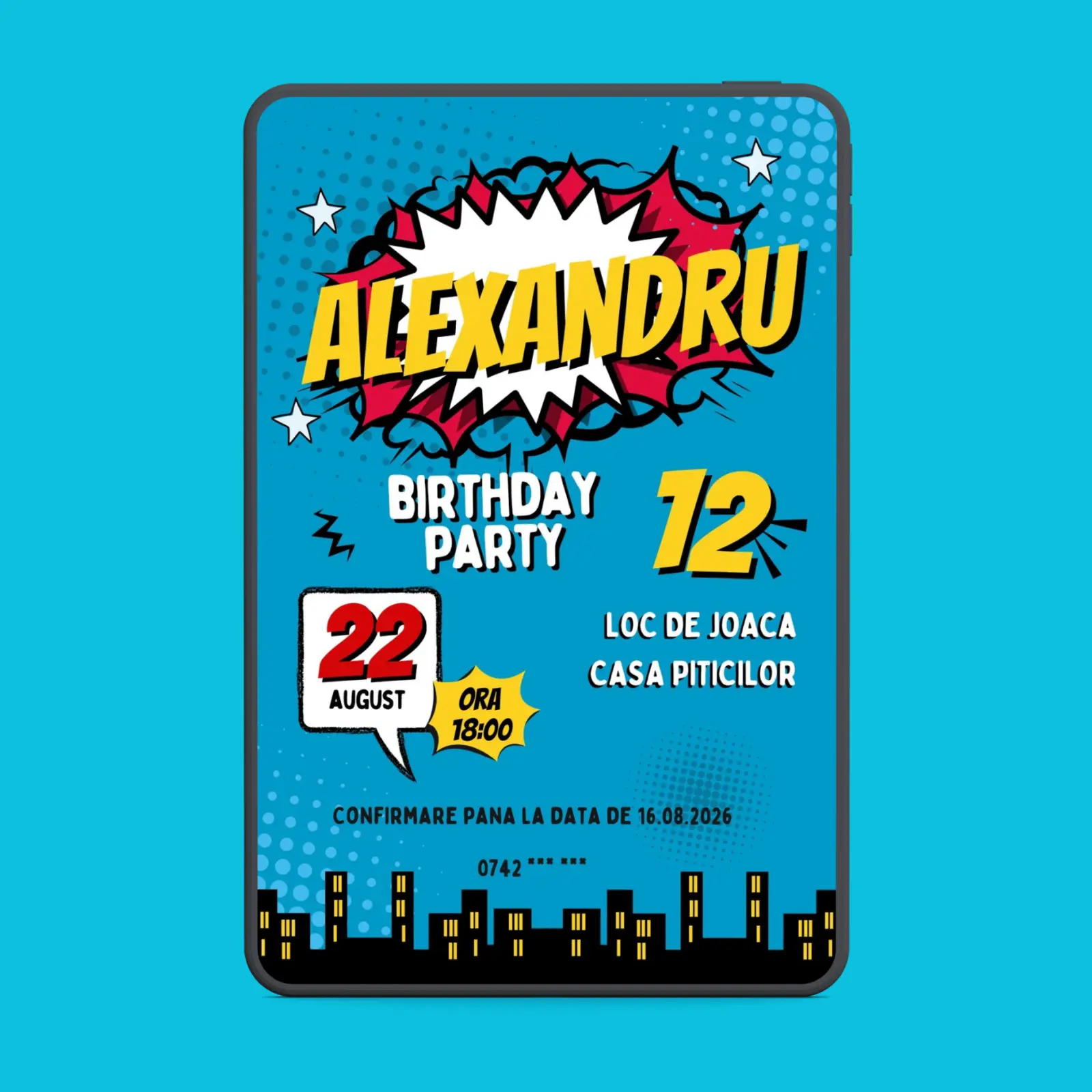 Zi de naștere - Invitație digitală zi de naștere hero