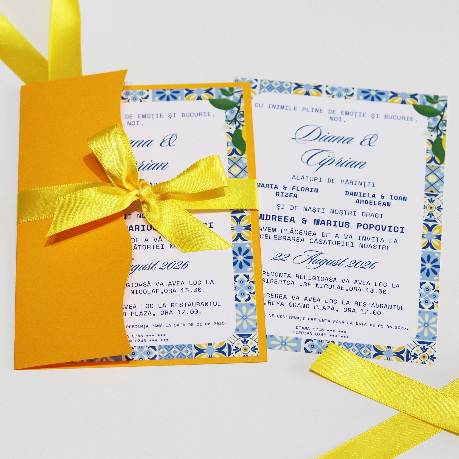 Invitații nuntă - Invitație nuntă „Mediterranean Blue”