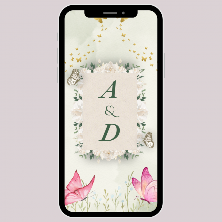 Invitație video de nuntă, model floral [2]