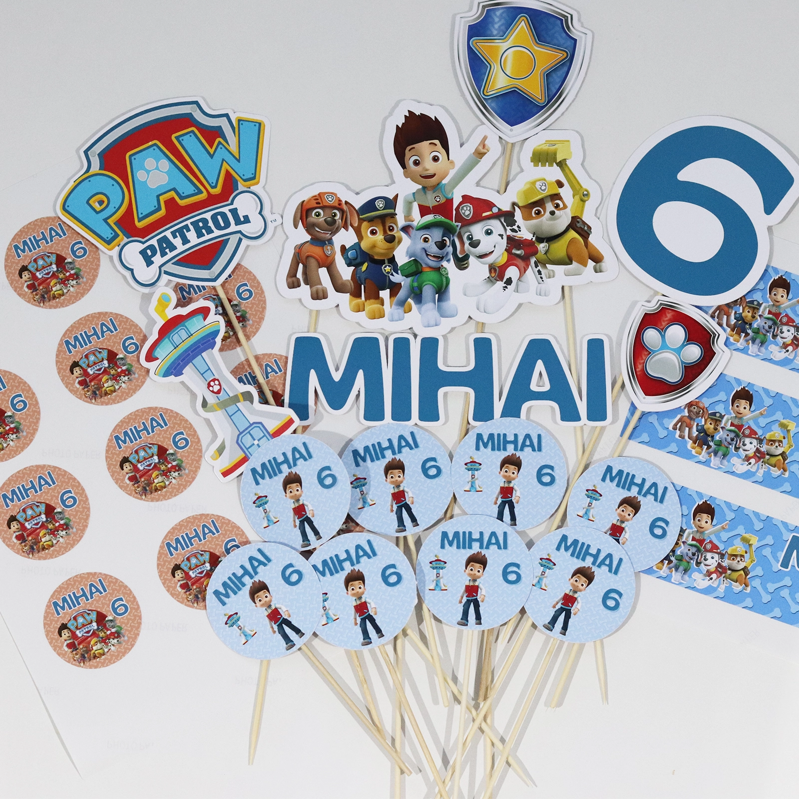 Seturi petrecere - Kit petrecere Paw Patrol personalizat