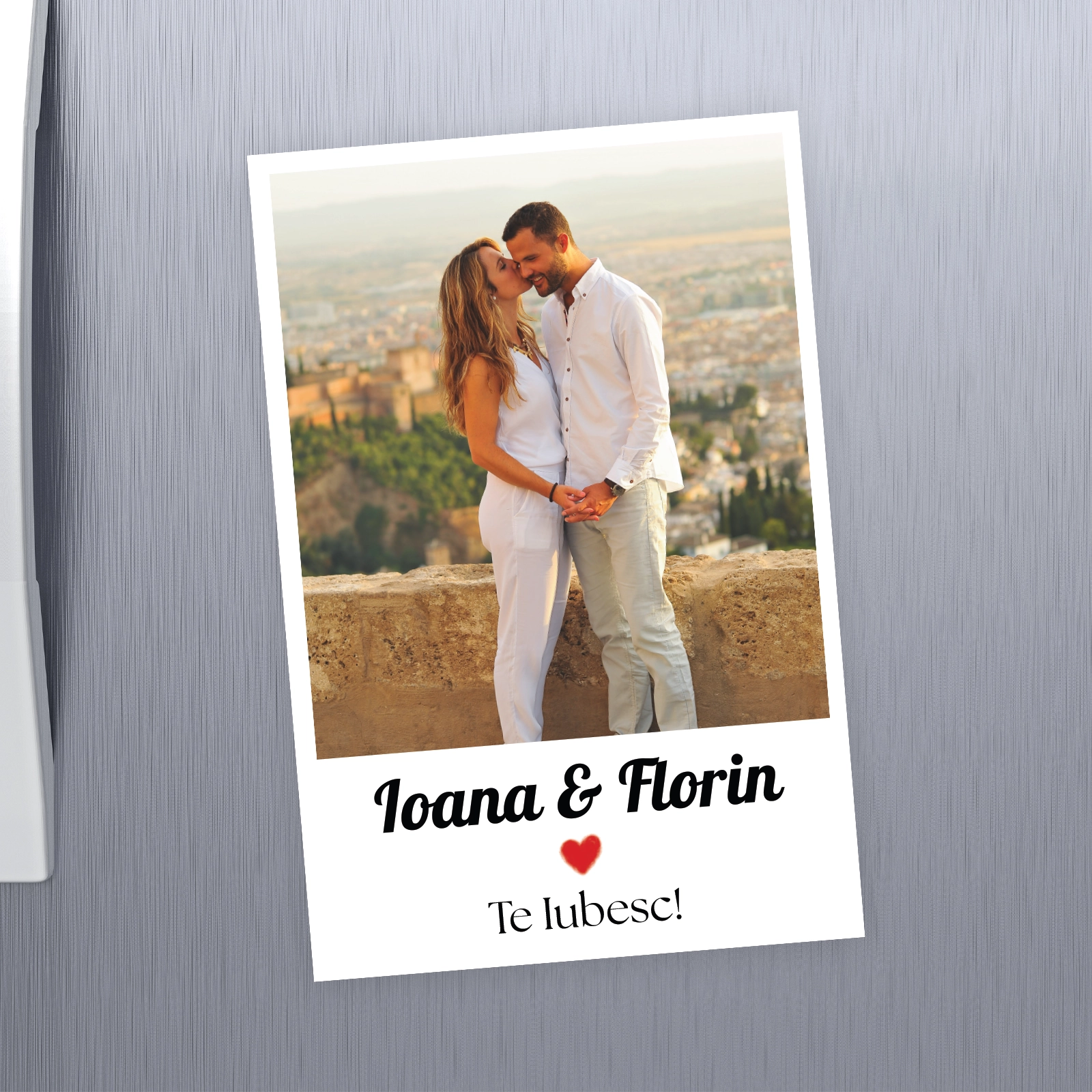 Cadouri - Magnet personalizat cu poză, nume și mesaj