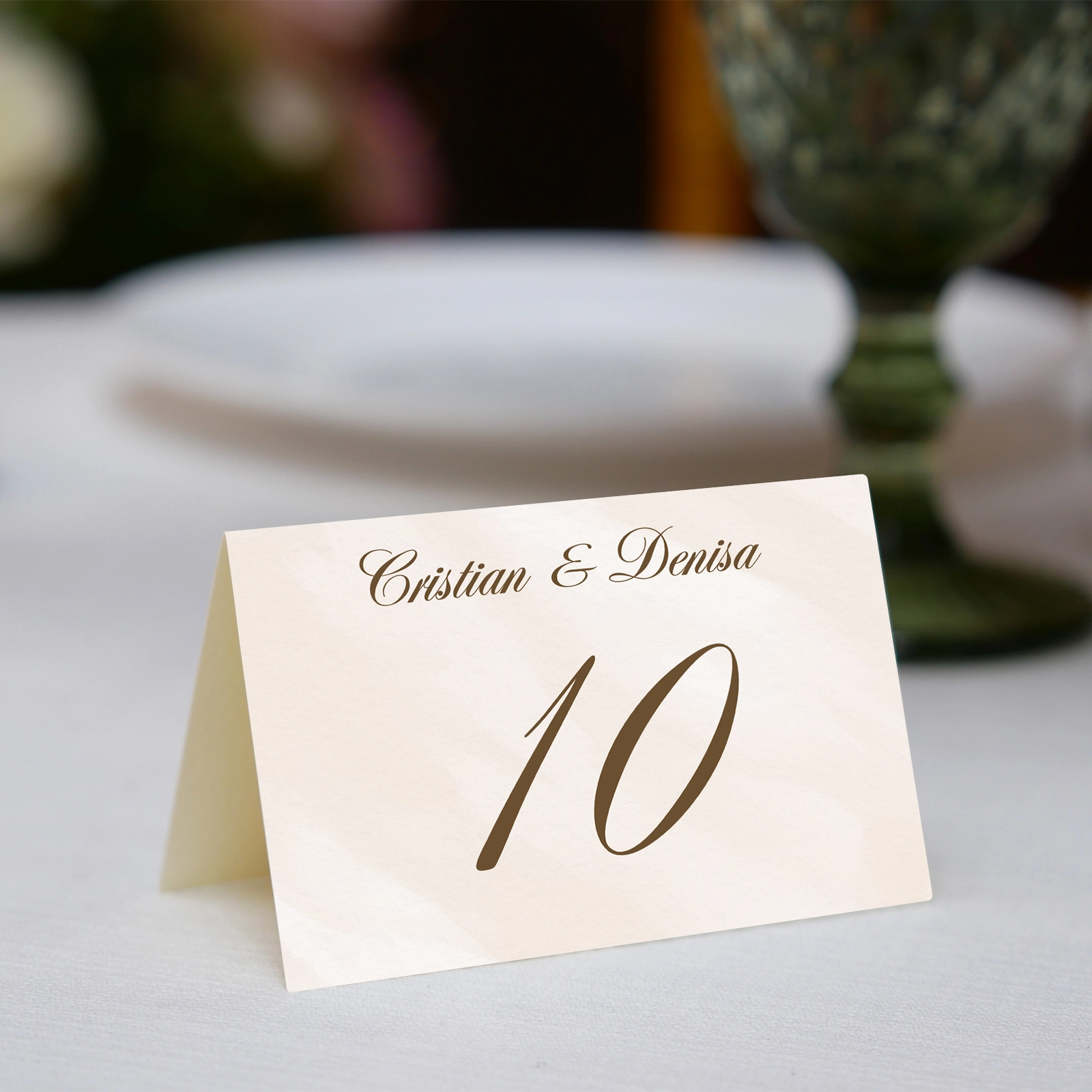 Numere de masă nuntă - Număr masă nuntă, model floral toamnă