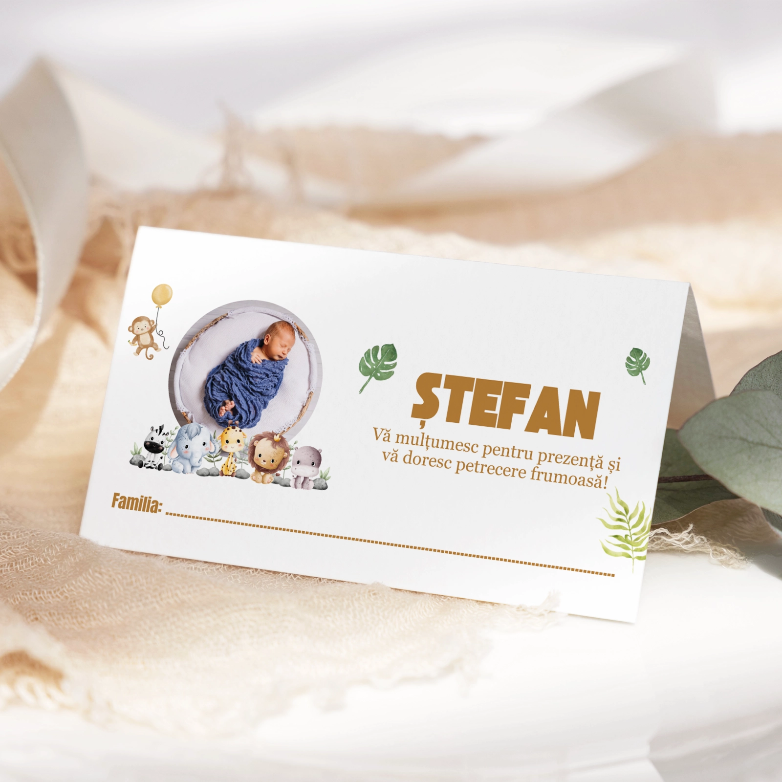 Botez - Plic bani botez cu desene și poză