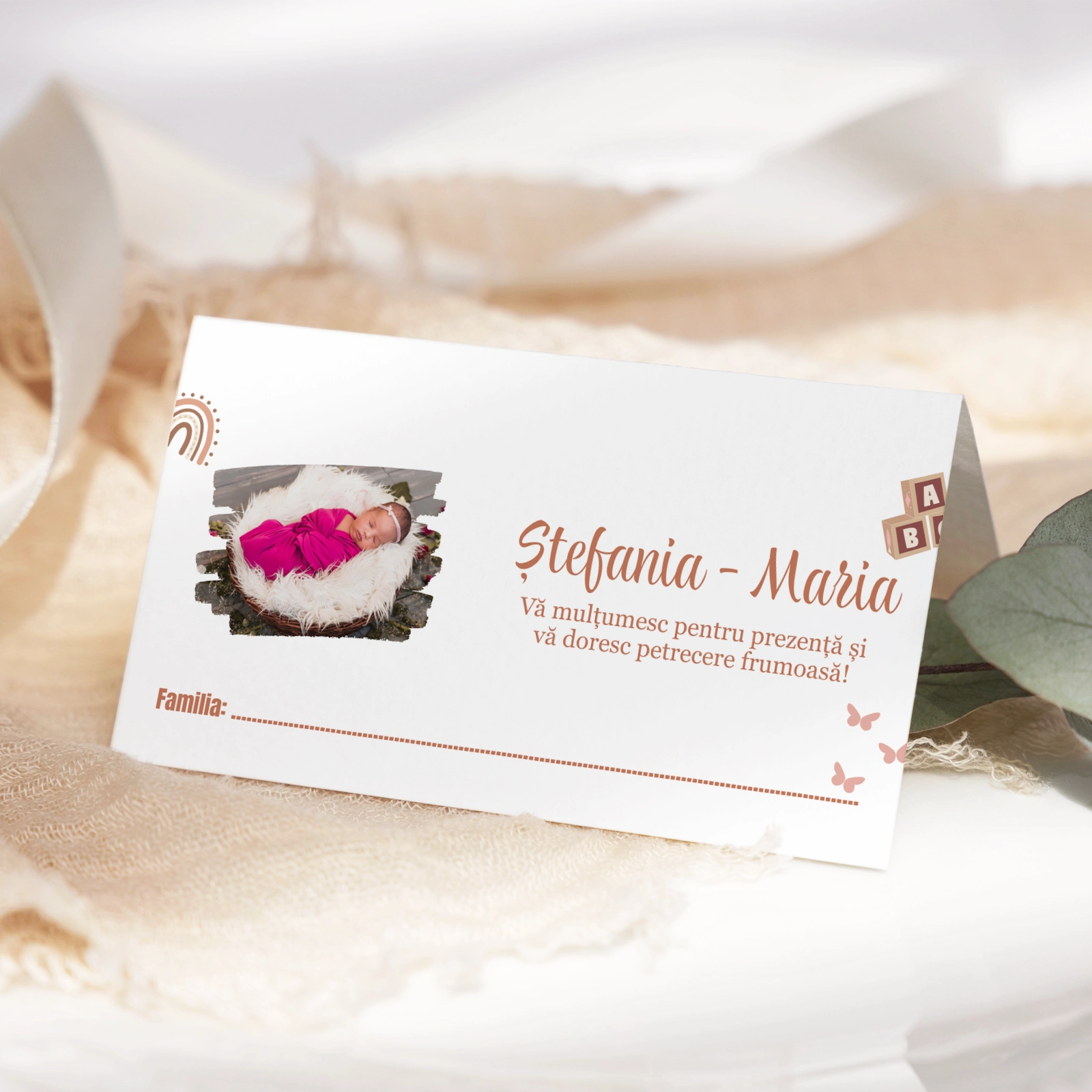 Plicuri bani botez - Plic bani botez, model floral cu poză