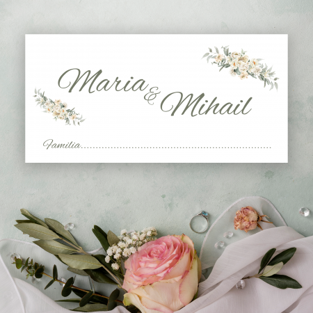 Plicuri - Plic bani nuntă, design floral