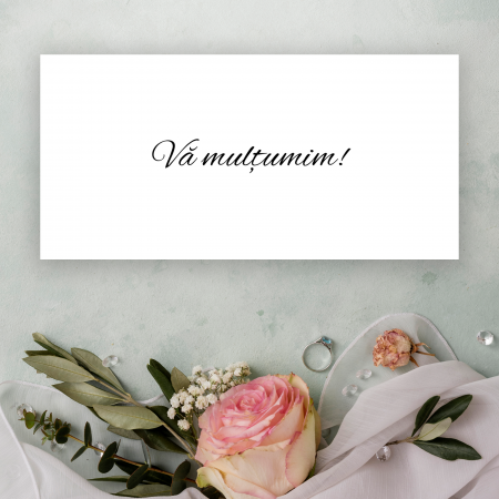 Plic bani nuntă, design floral cu inele [2]