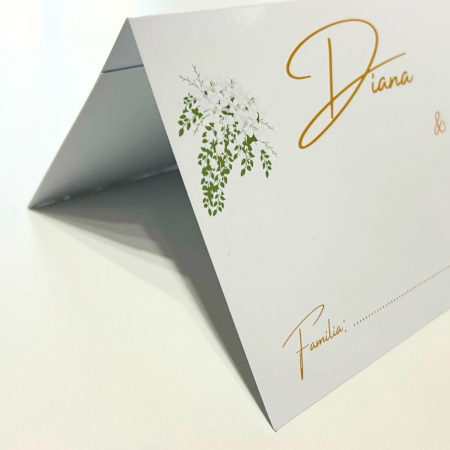 Plic bani nuntă, design floral cu miri [1]
