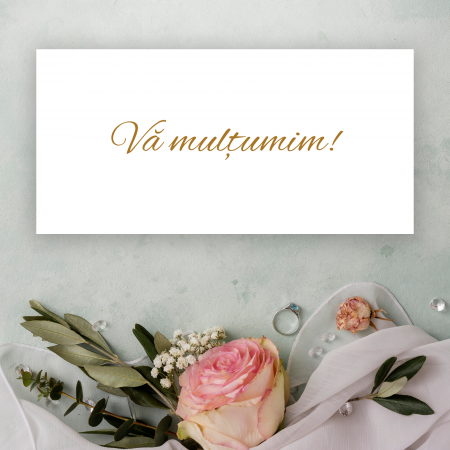 Plic bani nuntă, design floral cu miri [2]