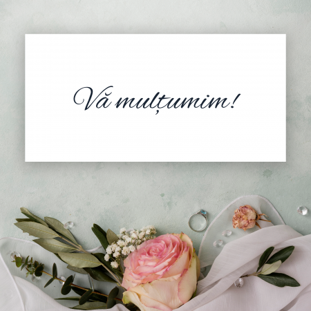 Plic bani nuntă, design floral roz [2]