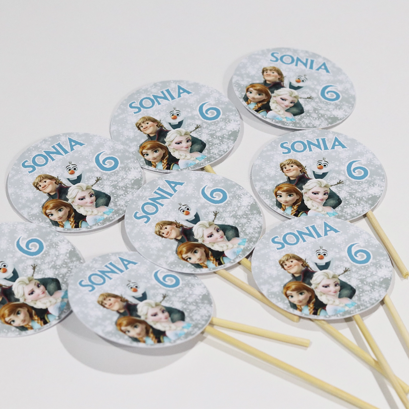 Toppere cupcakes - Set toppere cupcakes Frozen personalizate