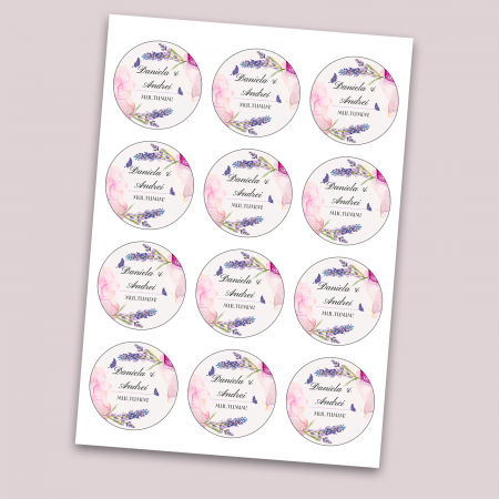 Set stickere nuntă personalizate cu nume miri și mesaj [1]