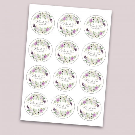 Set stickere nuntă - Design floral elegant [1]
