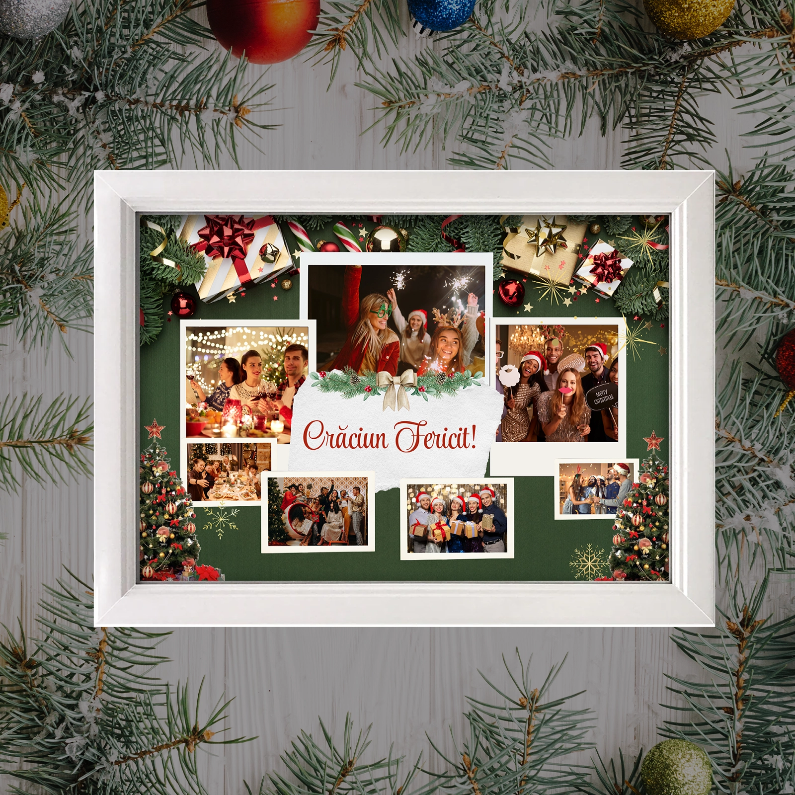 Tablou Crăciun personalizat cu 7 poze și mesaj [1]