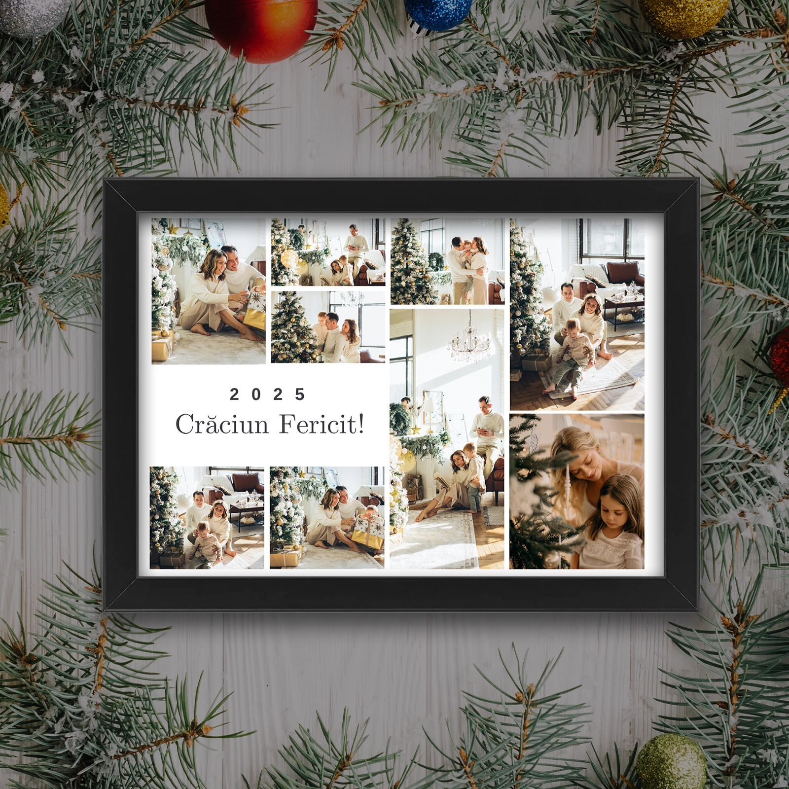 Cadouri - Tablou Crăciun personalizat cu 9 poze