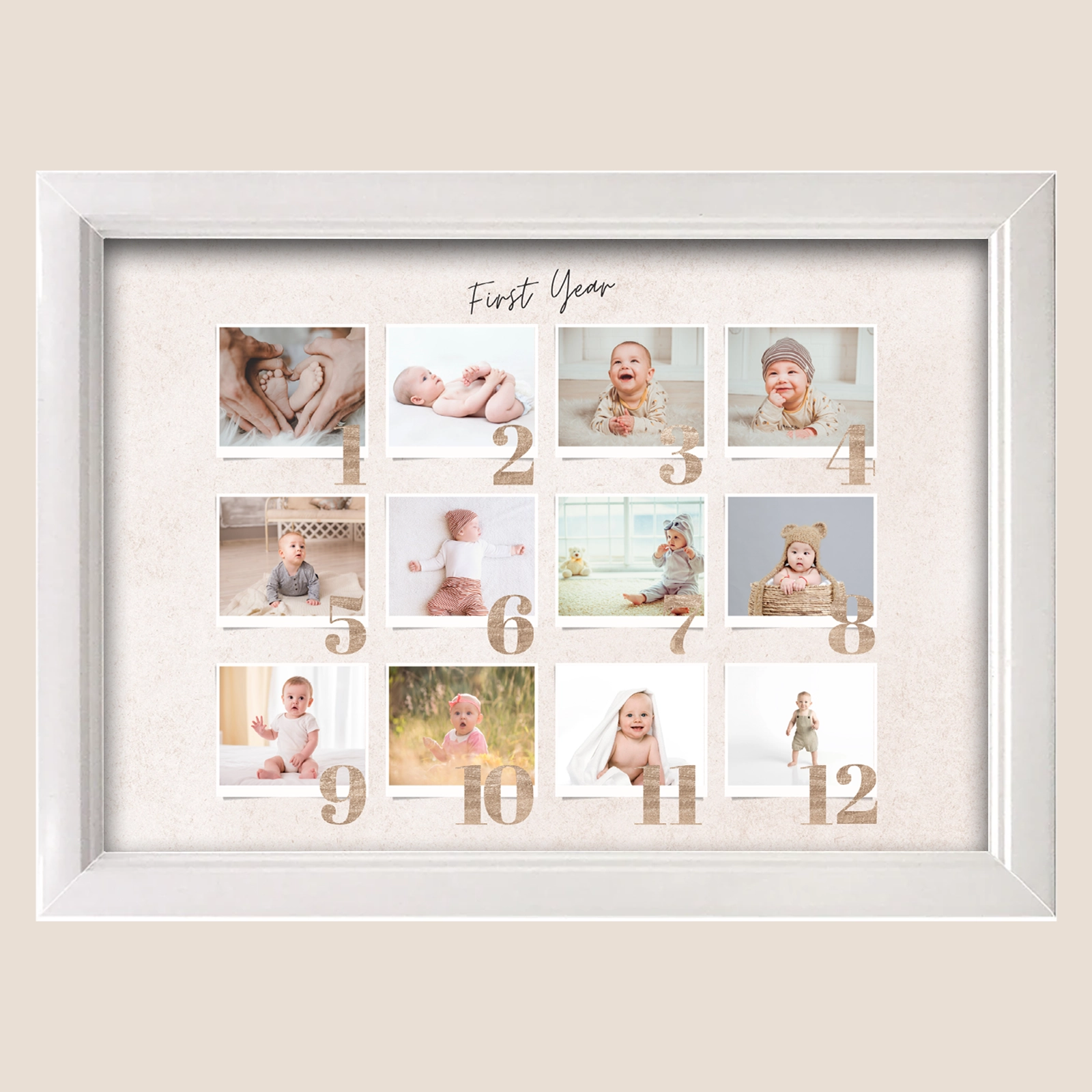 Cadouri - Tablou personalizat first year, 12 poze