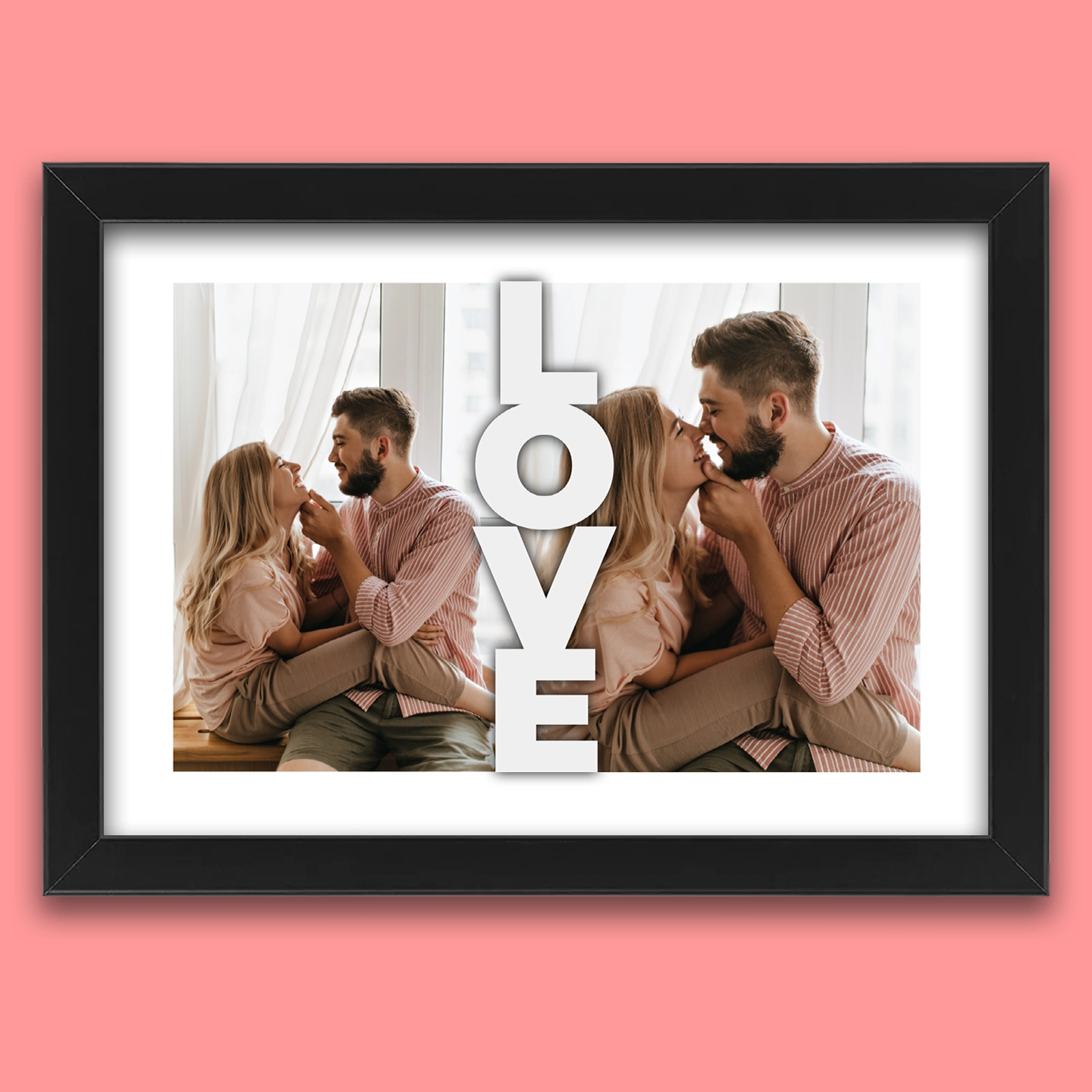 Cadouri - Tablou personalizat Love cu 2 poze