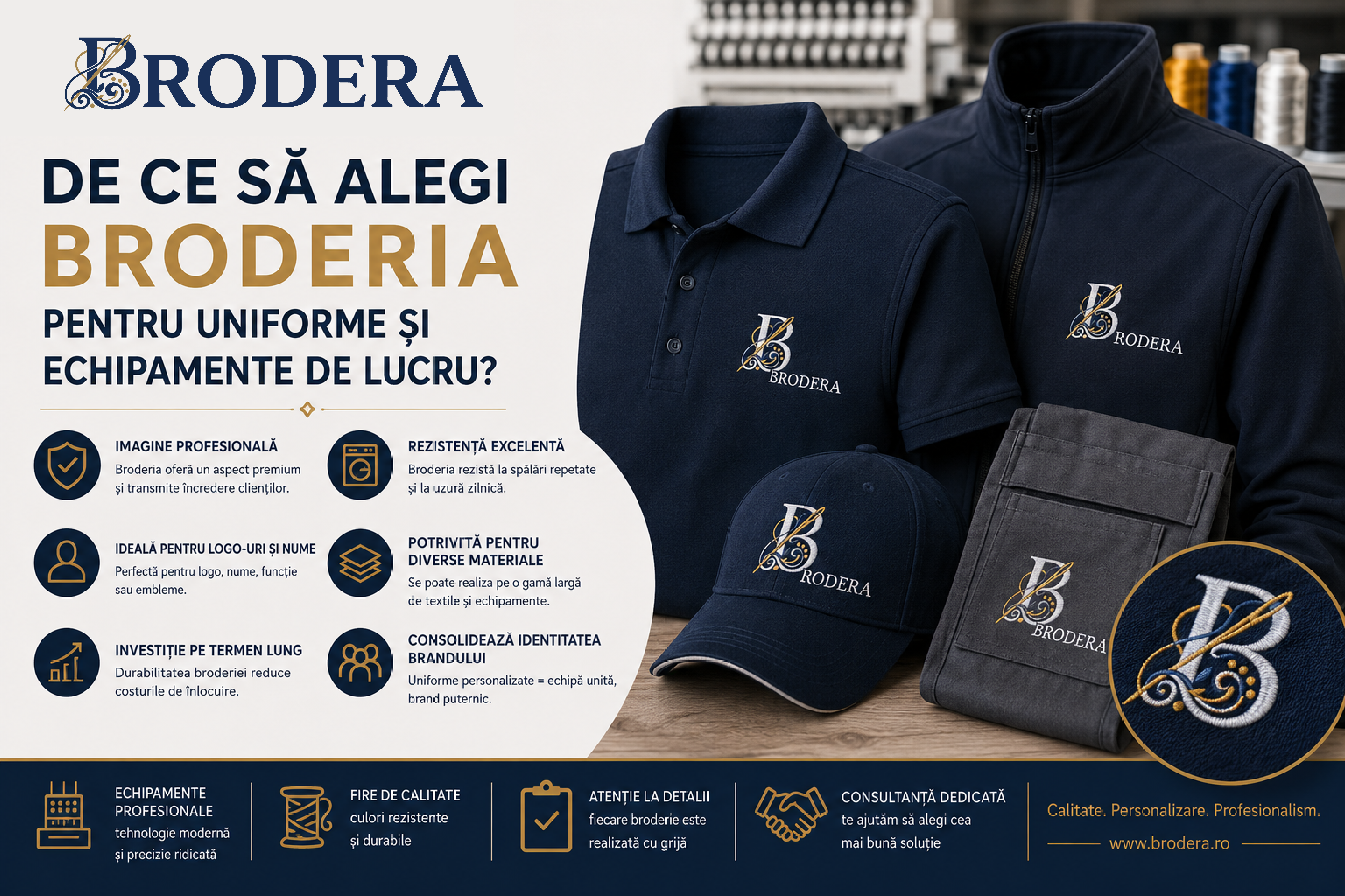De ce să alegi broderia pentru uniforme și echipamente de lucru?