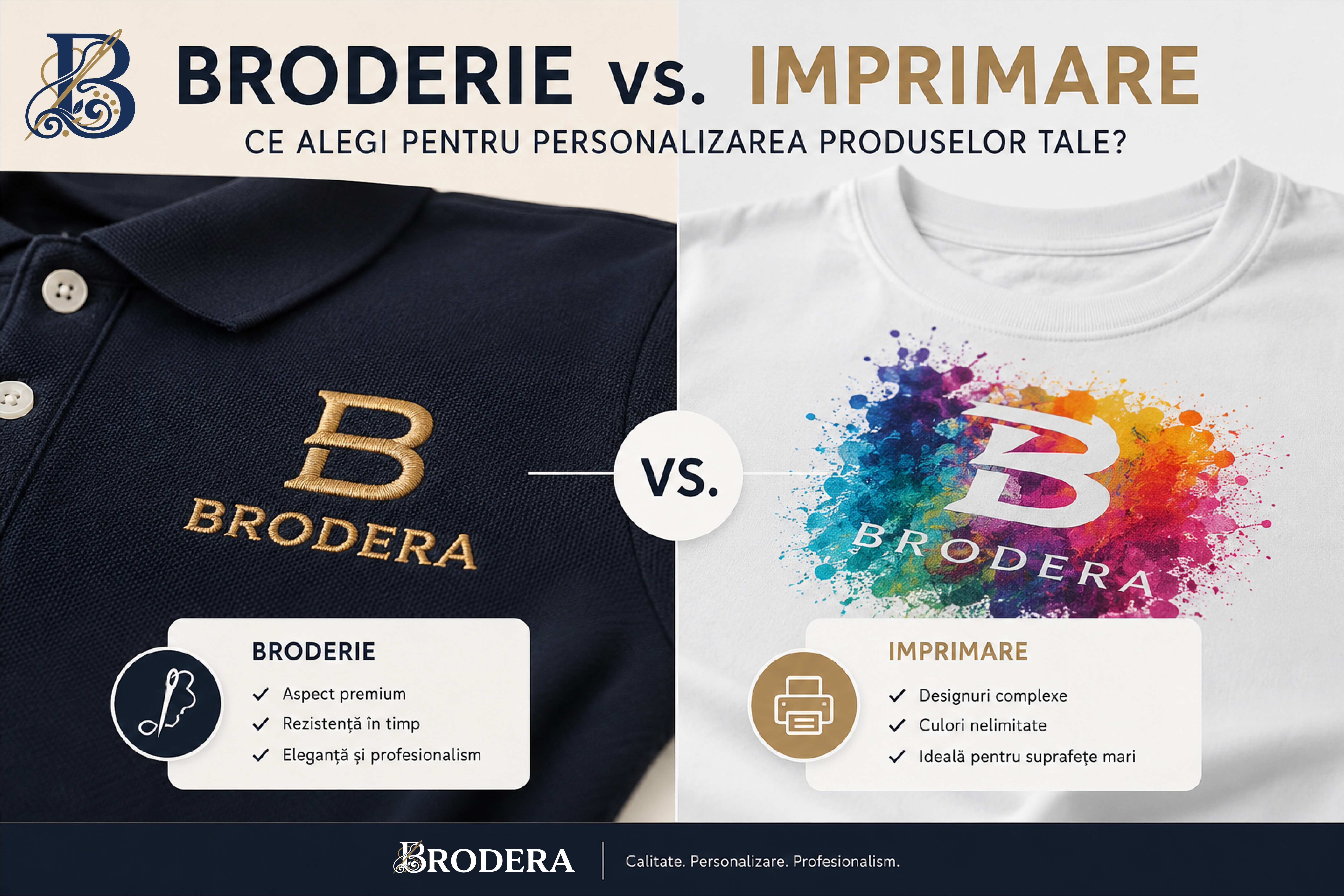 Broderie vs. imprimare – ce alegi pentru hainele și accesoriile personalizate?