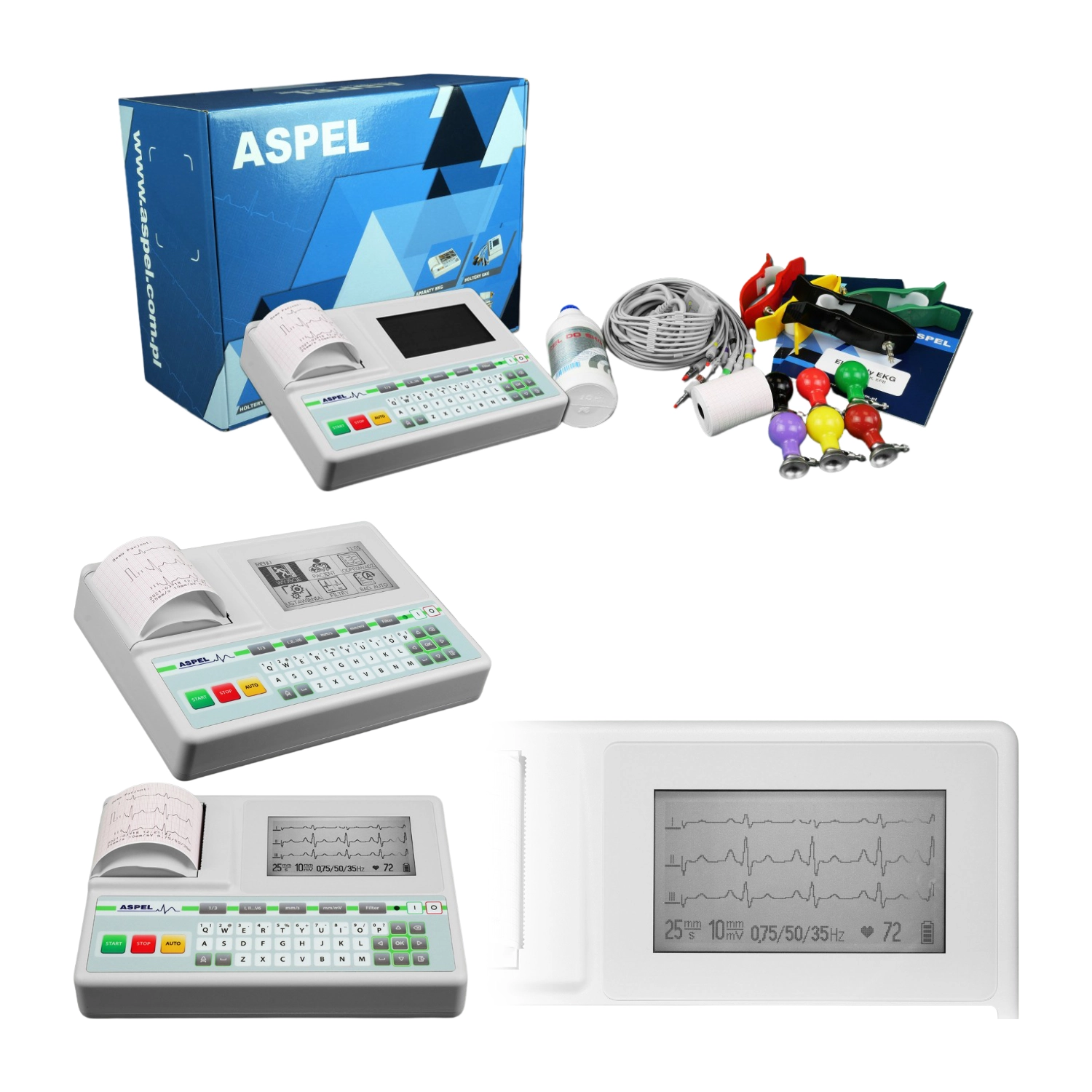 Electrocardiografe - Electrocardiograf ASCARD GREY V07.305 cu 12 CANALE