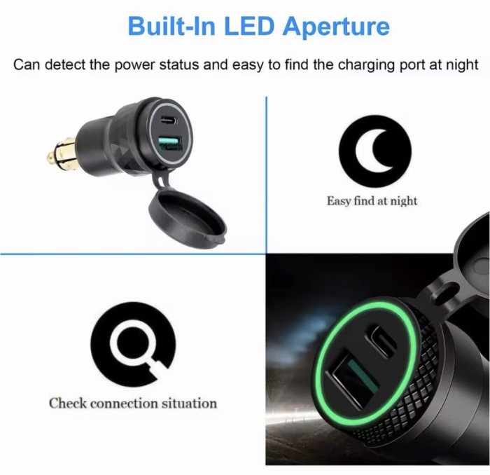 Adaptor dublu pentru motocicleta cu conector DIN [4]