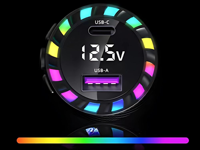 Încărcător auto usb-c 14w și usb-a 15w pentru priză brichetă 12-24V [4]