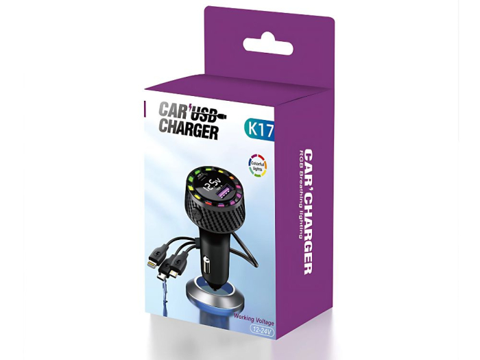 Încărcător auto usb-c 14w și usb-a 15w pentru priză brichetă 12-24V [5]