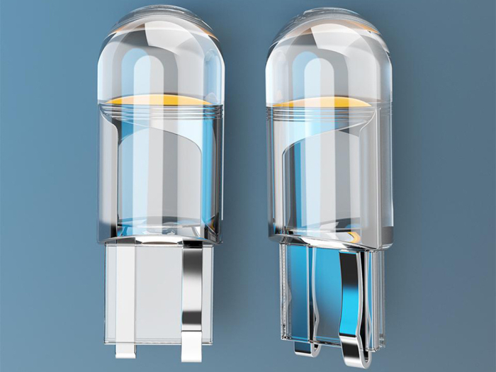 Led lumină auto 2 buc. W5w t10 alb cristalic [4]