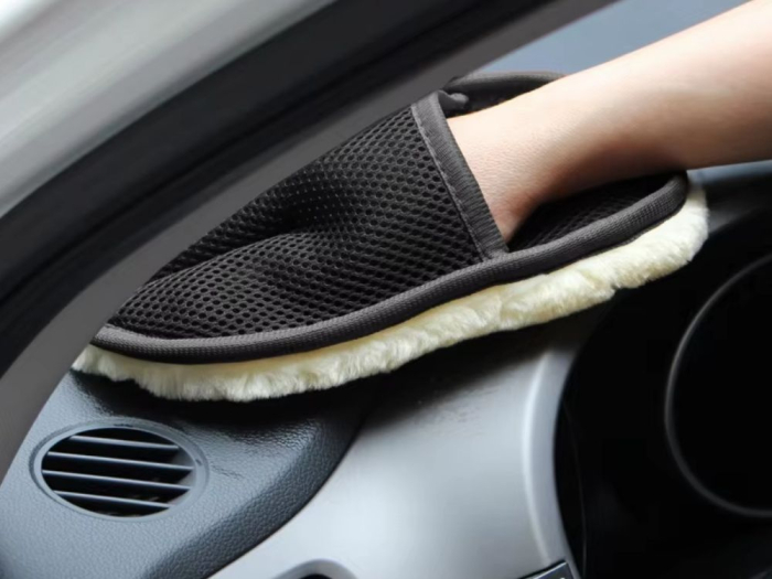 Mănușă de spălat mașini din microfibră, moale, pentru vopsea, jante și geamuri [3]