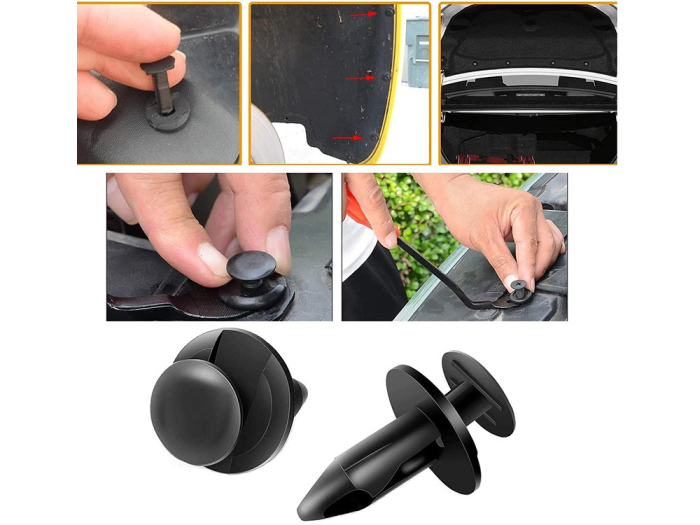 Set cleme si clipsuri auto, universale, plastic, pentru tapiterie, usi, bara, aripi si carenaje, cutie depozitare, [3]
