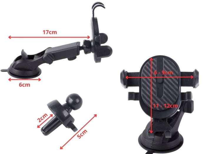 Suport auto pentru telefon,montare pe parbriz sau bord, rotativ [6]