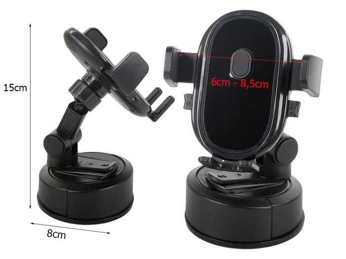 Suport auto universal pentru telefon mobil, ventuza, brat telescopic [7]