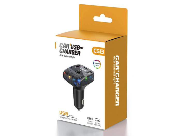 Transmițător FM MP3 ESTAW SPEAKER 2xUSB + USB C BLUETOOTH 5.3 LCD 12V [3]