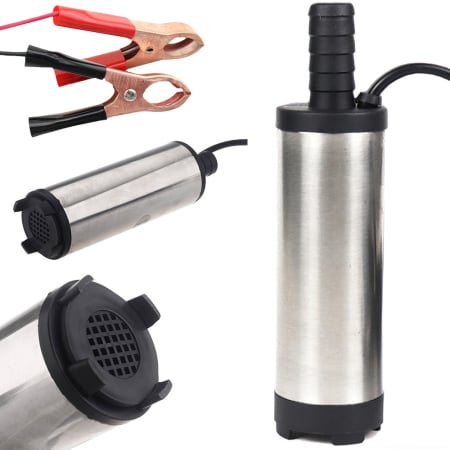 Scule si unelte - Pompa submersibila 12V Verk Group, 12l/min, 15x4cm, cu filtru, cablu 2,3m