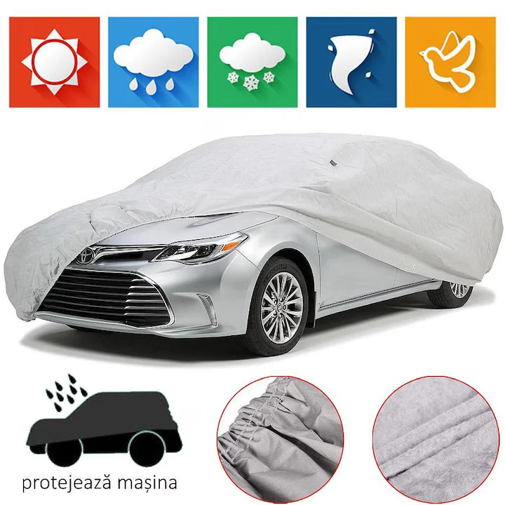 PRODUSE NOI - Prelată auto impermeabilă 480x175x120 cm, material PP netesut, protecție UV,