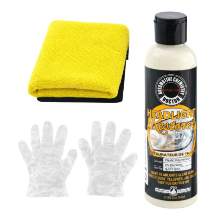 Accesorii Auto - Set de regenerare și lustruiere a farurilor – mașină de lustruit, lichid, accesorii