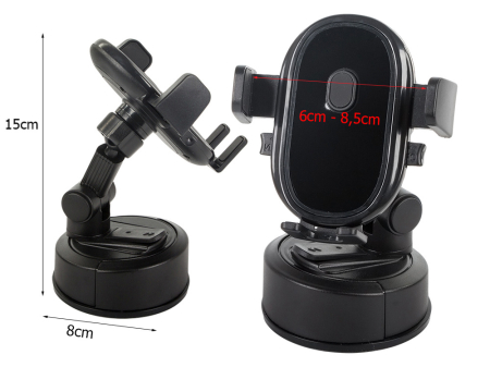 Suport auto universal pentru telefon mobil, ventuza, brat telescopic [6]