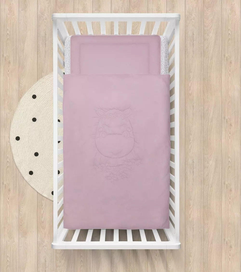 Lenjerie pat - Lenjerie Cu Umplutura AnimalsLove Hippo A001