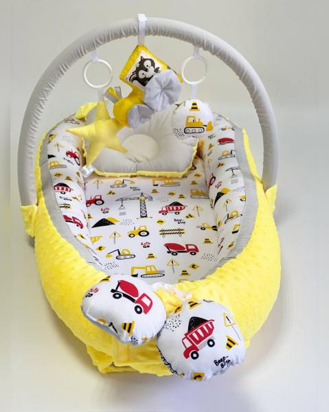 Babynest Plush MyKids 0119 Cars Yellow [2]