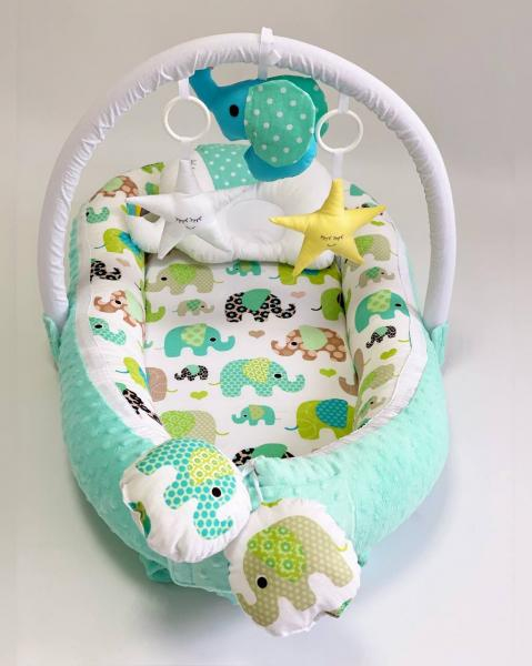Babynest Plush MyKids 0154 Elephant Blue [2]