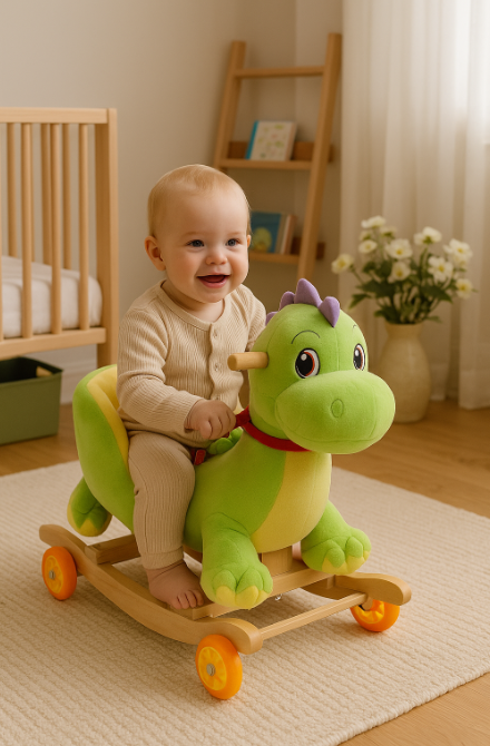 Balansoar, 2 in 1, Functie de mergator, Dinozaur [2]