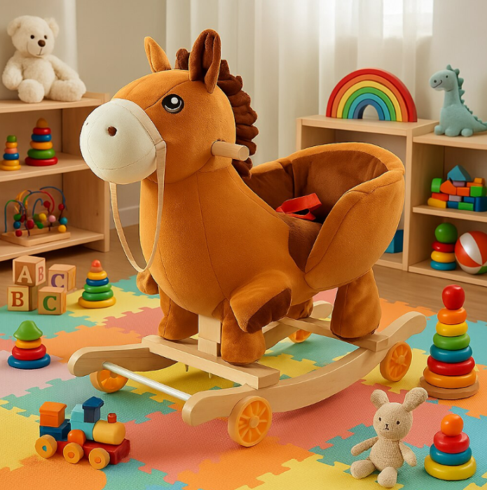 Balansoar Plus, 2 in 1, Functie de mergator, Muzical, calut [2]