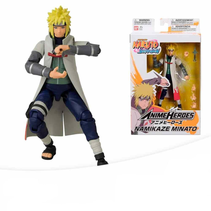 BANDAI FIGURINA ANIME HEROES NARUTO SHIPPUDEN NAMIKAZE MINATO 17CM [8]