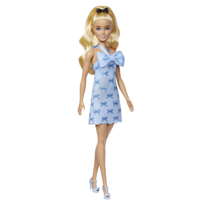 BARBIE FASHIONISTAS PAPUSA BARBIE BLONDA CU ROCHIE ALBASTRA CU FUNDITE [2]