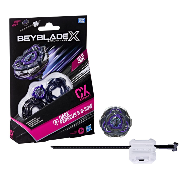 BEYBLADE X LET IT RIP SET LANSATOR SI ROATA DARK PERSEUS B 6-80W [4]